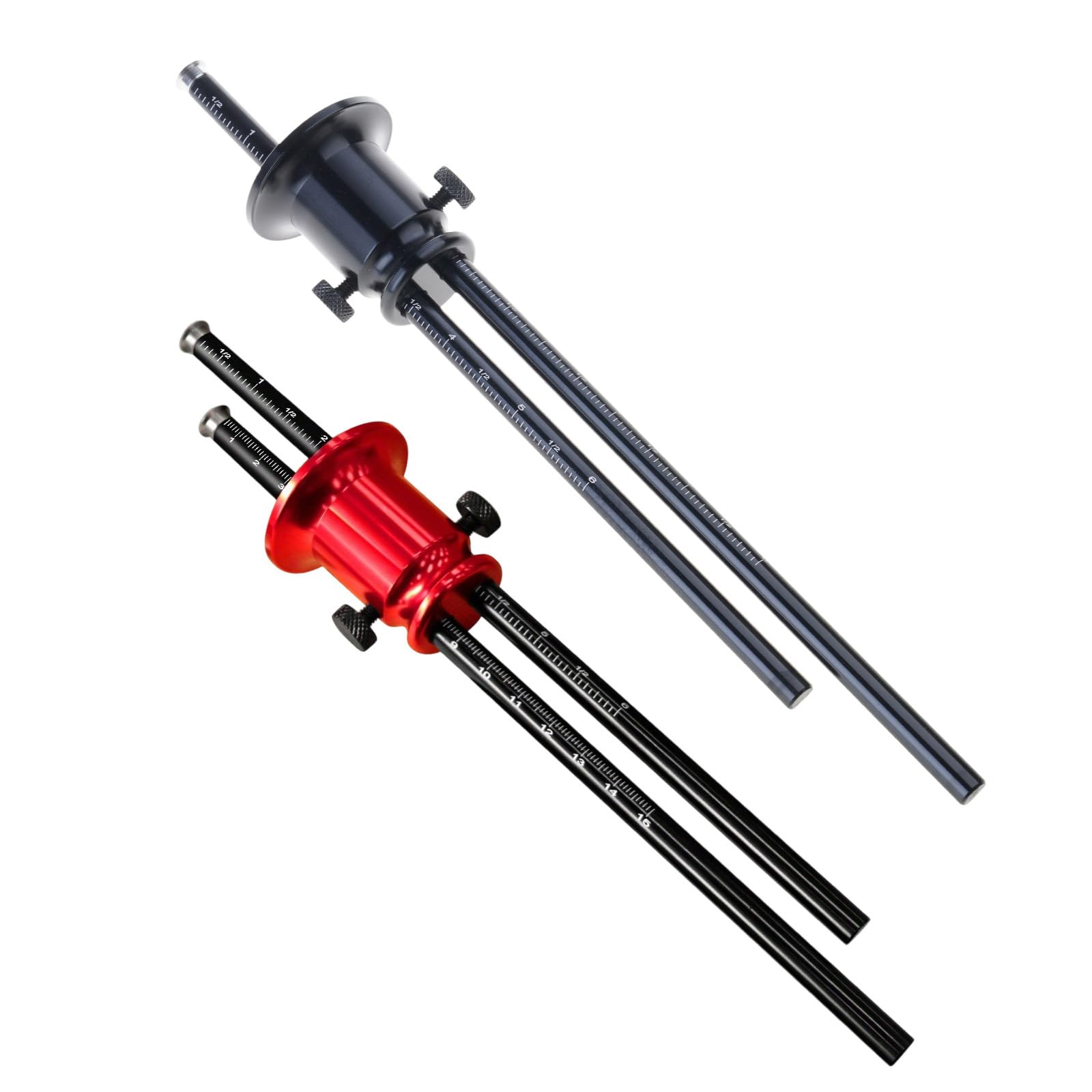 Anreißnadel aus eloxiertem Aluminium mit Stahl, Messung für Schrankbau und Tischlerarbeiten, professionelles Schreiner-Layout-Werkzeug, Markierungsreißnadel mit Stahl-Doppel-Messsystemen für