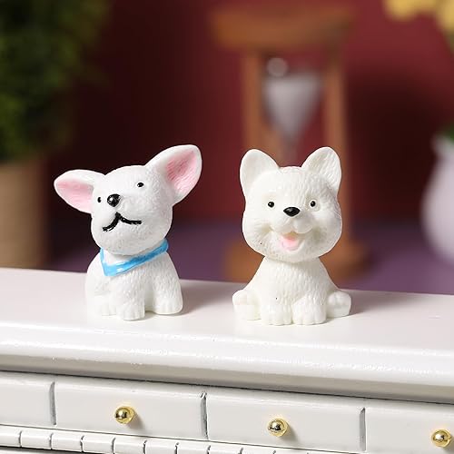 Miniatura 6 de Gadpiparty 12 piezas de mini cachorro vívidas estatuas de perro mini decoración de perro miniatura figuras de cachorro adorables figuras de perro