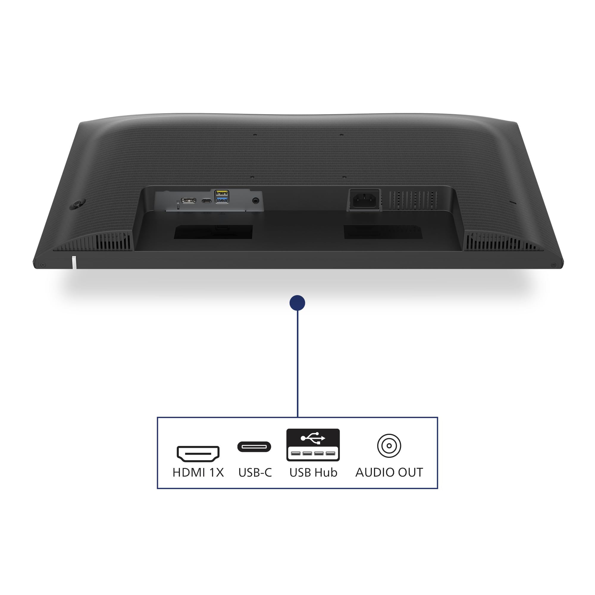 PHILIPS 27E1N1300AM - Monitor FHD da 27 pollici, altezza regolabile, altoparlanti (1920x1080, 100 Hz, HDMI, USB-C (alimentazione 65 W), hub USB) Nero