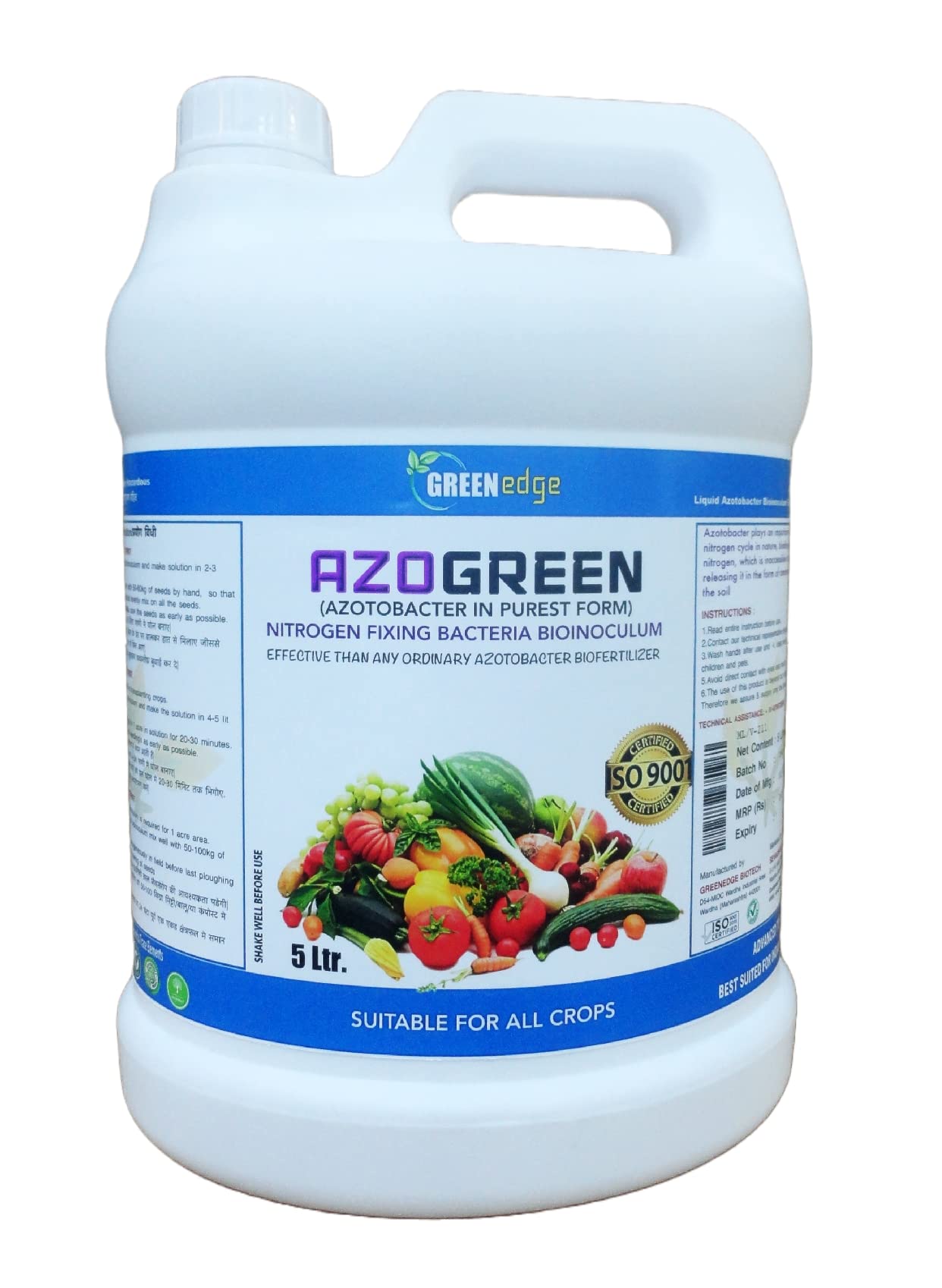 Greenedge Azogreen (AzotobacterÂ–Nitrogen Fixing Microbes) (5 Litre) Bio Inoculum Liquid (B0BRY8CZRX) Amazon Price History, Amazon Price Tracker