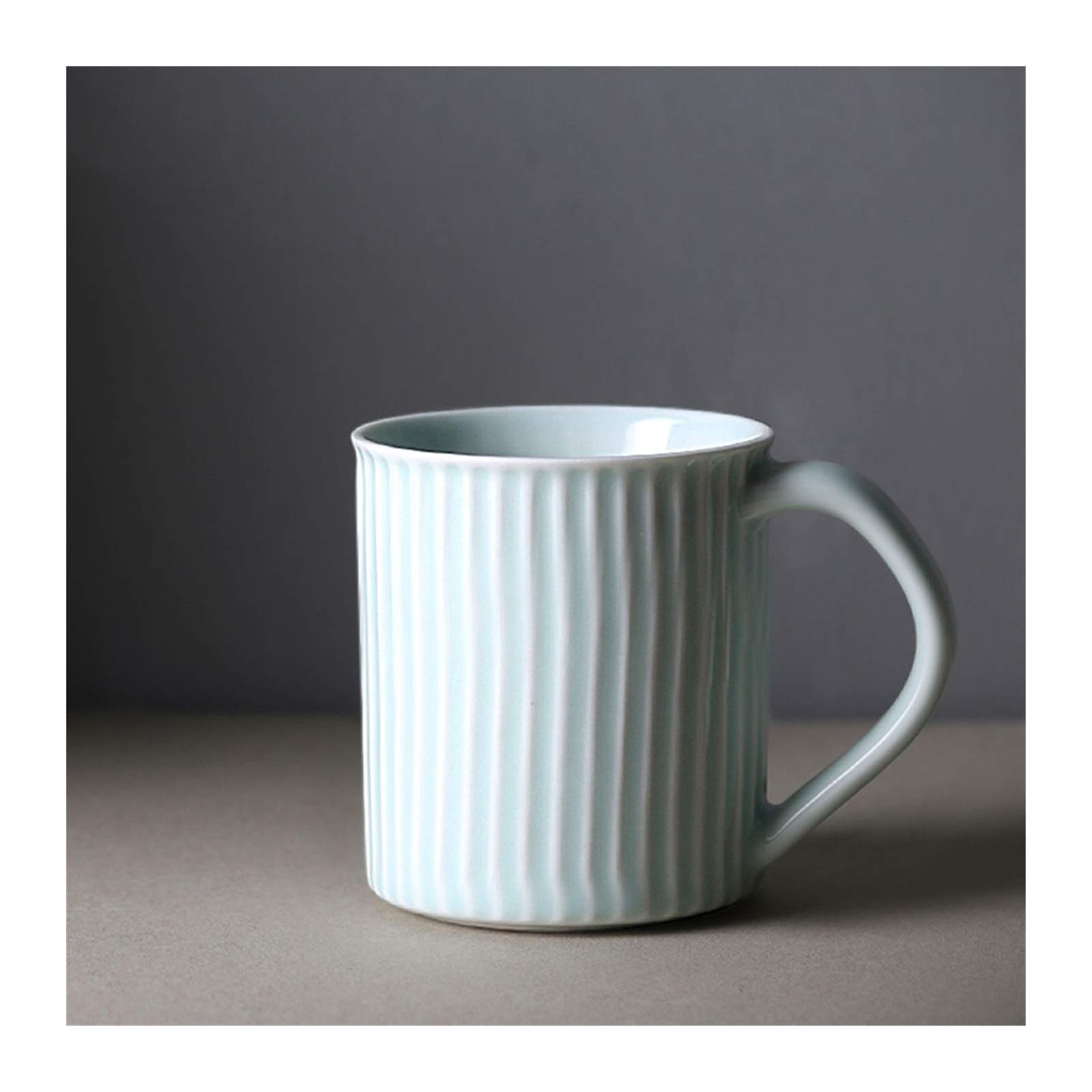 Kubek do kawy Porcelanowy kubek do espresso w paski ceramiczny kubek do herbaty na napój Latte Cafe Mocha i herbata (zielony)