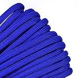 Electric Blue Mil-Spec Commercial Grade 550lb Type III Nylon Paracord - 100 Feet