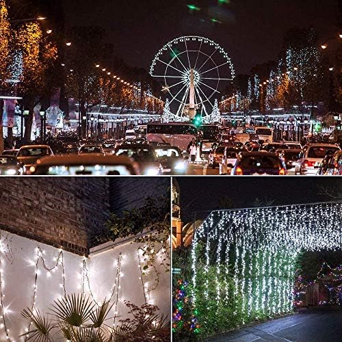 LiyuanQ Solar String Lights Outdoor, Upgraded 100 LED Solar Fairy Light Waterproof Garden Light Christmas Tree Decorative Ornaments Gifts for Thanksgiving Wedding Party (Cool White) [Energy Class A++]