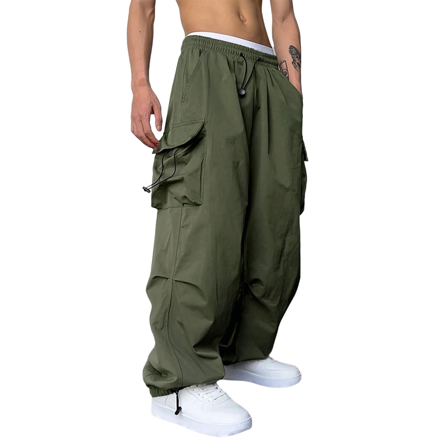 Pantalon De Jogging - Sarouel à Carreaux Longueur Cheville Pour Fang_gray - Prêt-à-Porter