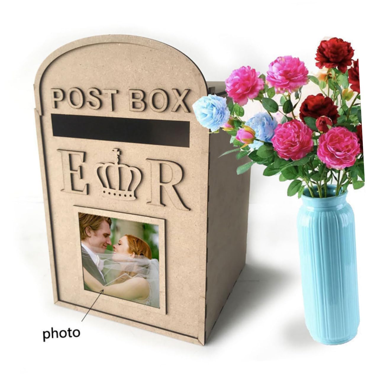 PRETYZOOM 1Stk Hochzeitsgeschenkbox Hochzeitskartenbox Hochzeitskarten Organizer Hochzeitskarten Aufbewahrungskiste Hochzeitskartenhalter Briefkasten zur Hochzeit Vintage-Karten Bambus