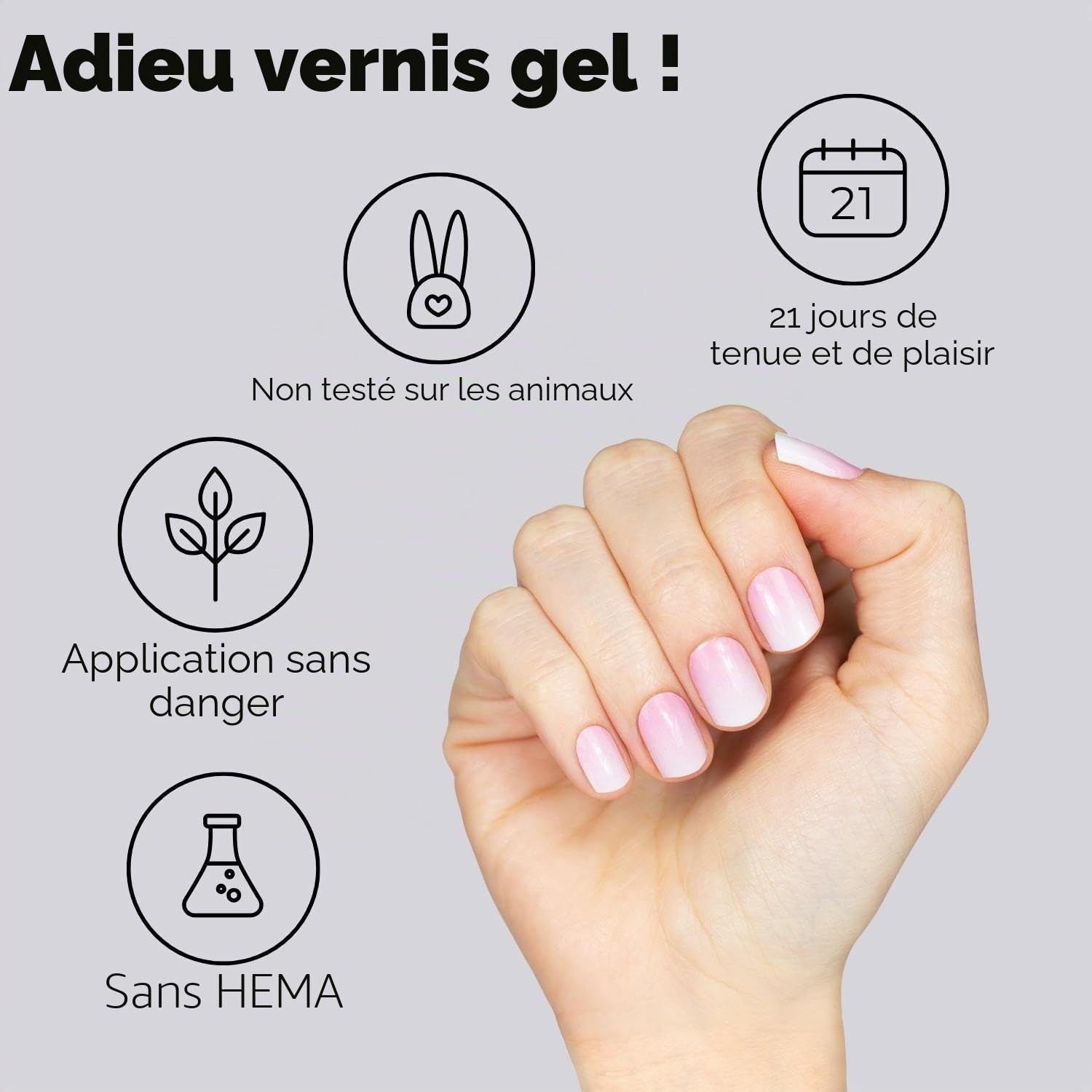 Miss Sophie Kit de démarrage UV original I Films autocollants UV pour ongles I Autocollants pour ongles en Rose Babyboomer & Nude Babyboomer I Pas d'écaillage I Longue tenue I Application rapide et