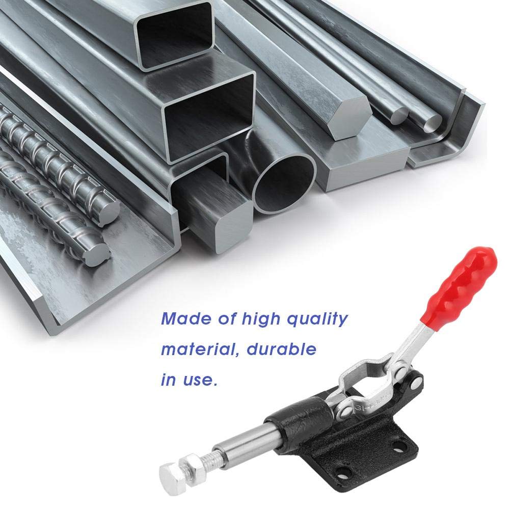 Akozon Pince à Bascule Loquet De Maintien Push Pull Action Outil À Main(GH-305-CM) Rouge Réglable
