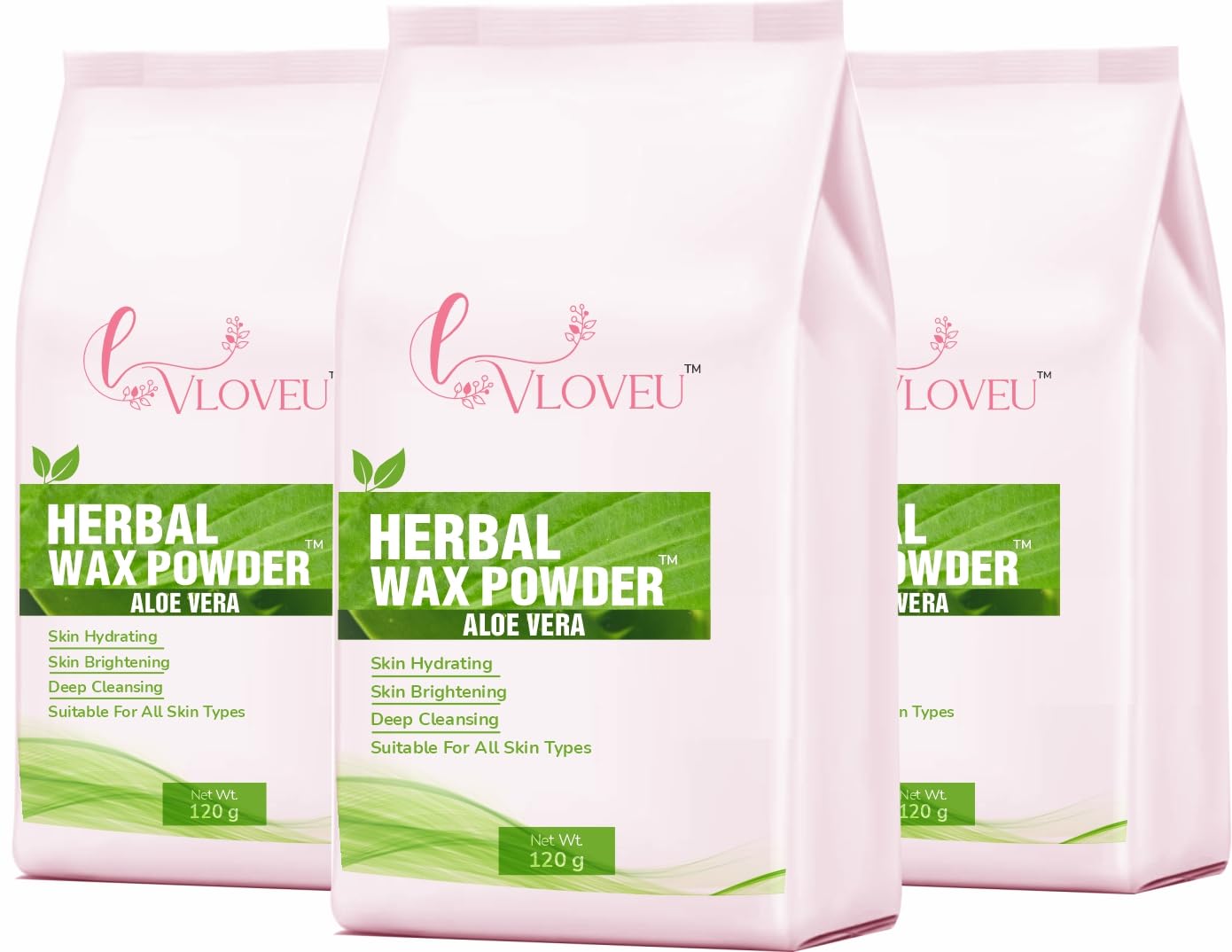 VLOVEU Wax Powder for Hair Removal for Women | Hair Removal Powder | Painless Herbal Wax Powder for Hair Removal, All Skin Types Hands, Legs, Underarms, Bikini & Intimate Area - 120 gm (Pack of 3) (B0D78R1812) Amazon Price History, Amazon Price Tracker