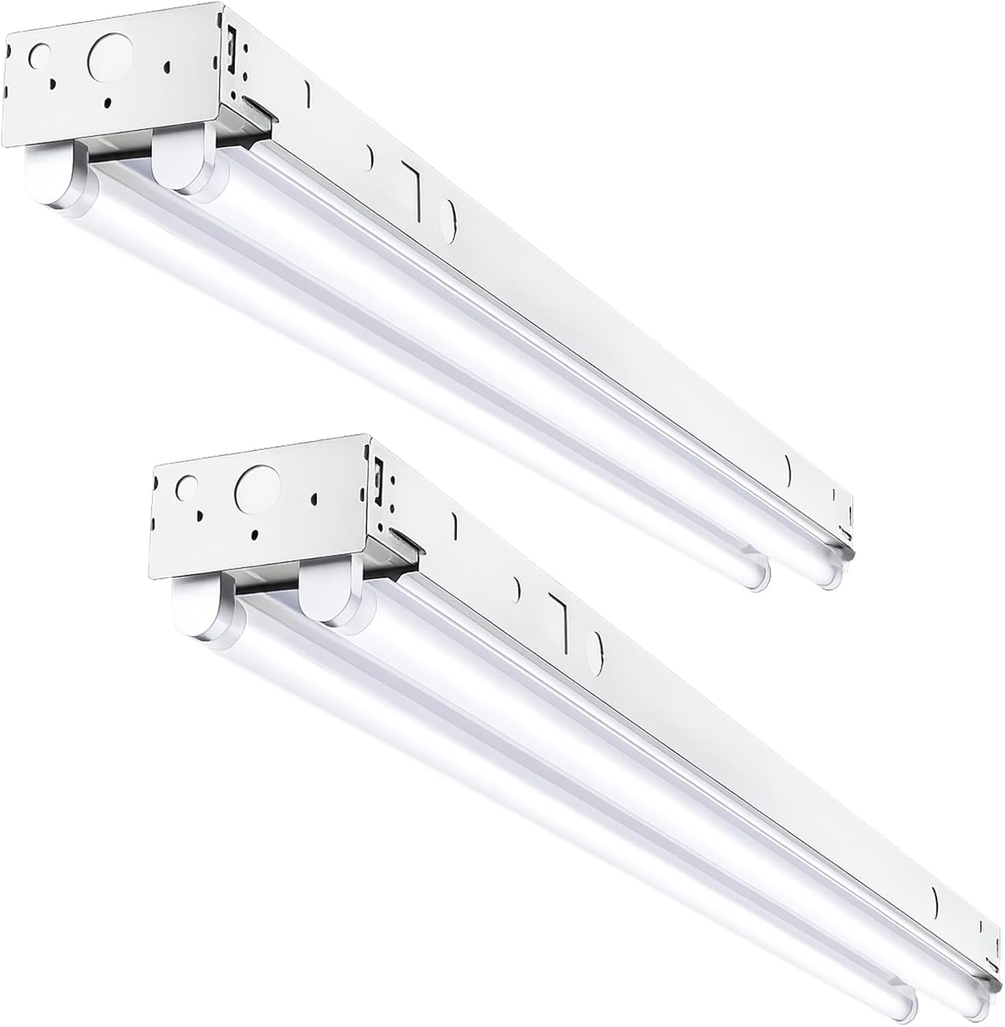 4Ft Strip Fixture, 4’ Linkable Office Shop Light Fixture, 0-10V Dimmable LED Linear Lighting Fixture for for Retail Stores, Workshop Warehouse