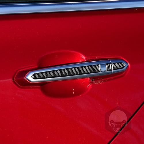 Miniatura 122 de NVCNX Real Premium - Adhesivo de fibra de carbono para puerta de automóvil, puerta de automóvil, cerradura de puerta de automóvil, marco de botón