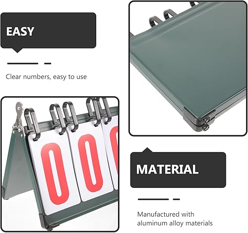 Miniatura 6 de Kisangel Tablero de contador de puntuaciones, marcador fácil de voltear para hockey aéreo, contador de puntuación, marcador de número de tabla de