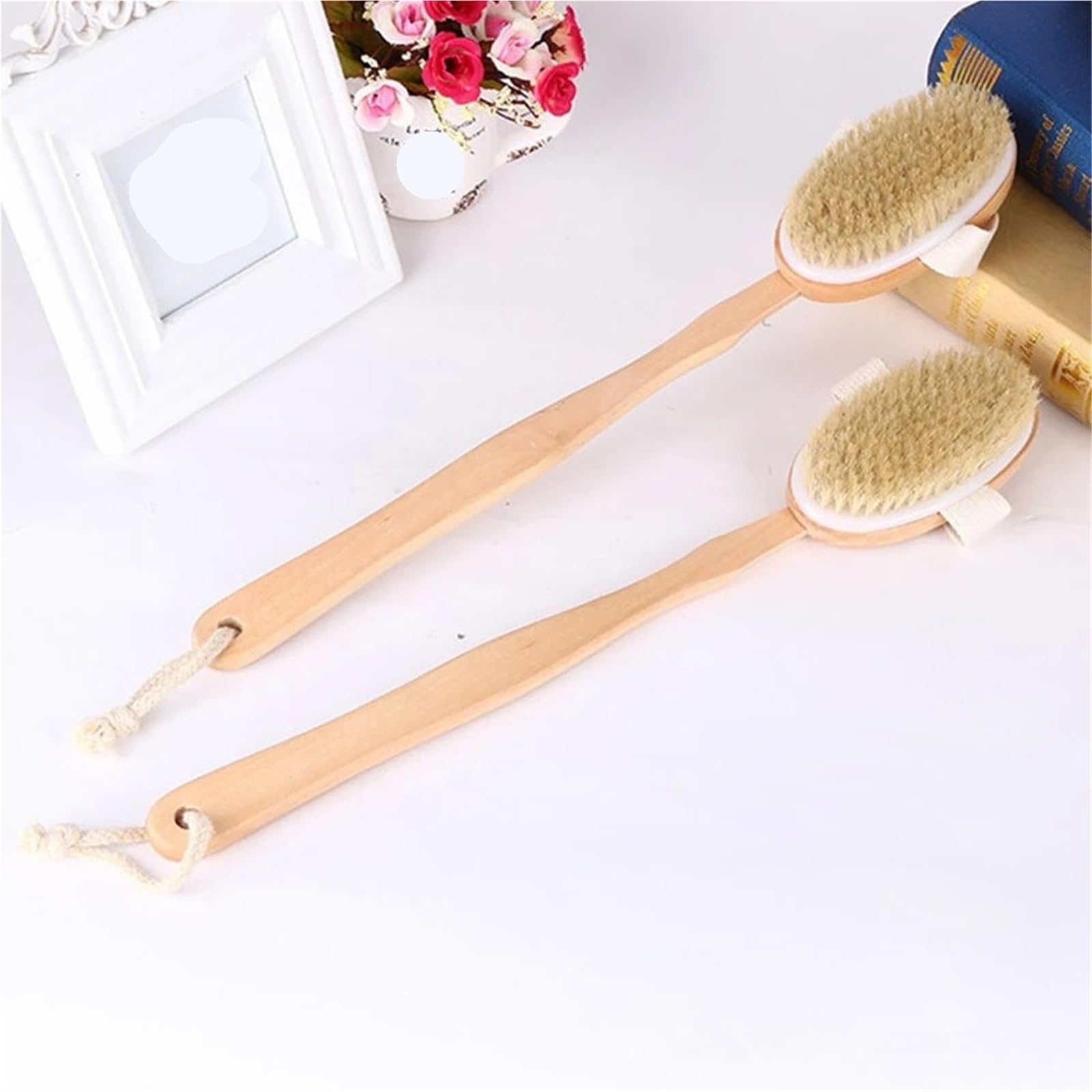 RüCkenbüRste 2Pcs Bad Pinsel Peeling Manuelle Handheld Zurück Körper Dusche Wäscher Frauen Baden Universal Wiederverwendbare Reinigung Peeling Zum Baden