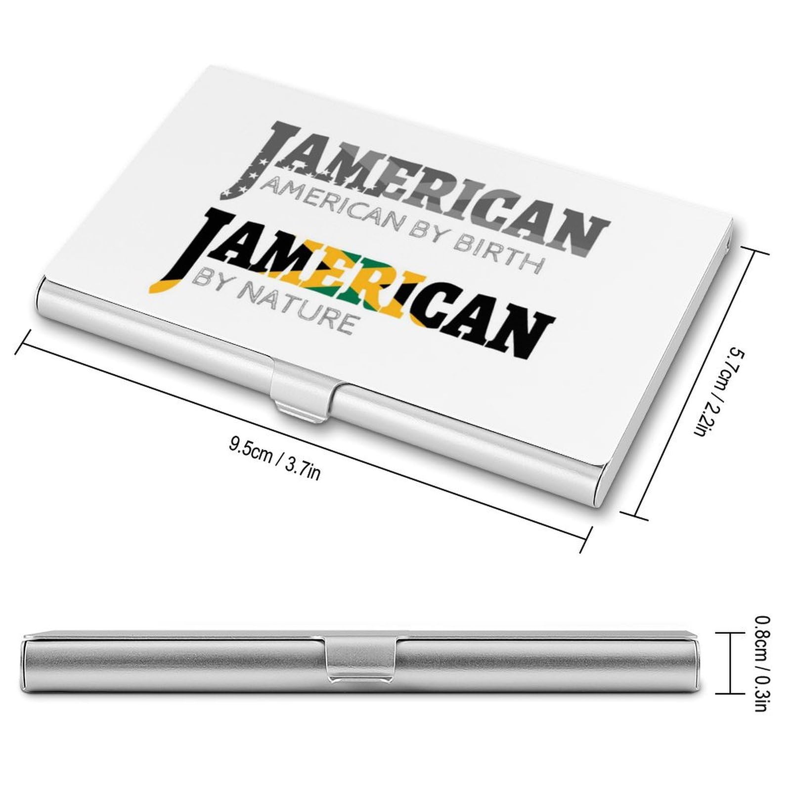 DULAHR America Jamerican Flag Business Card Holder Pocket Business Card Case Metal Case Name Card Holder Men Women