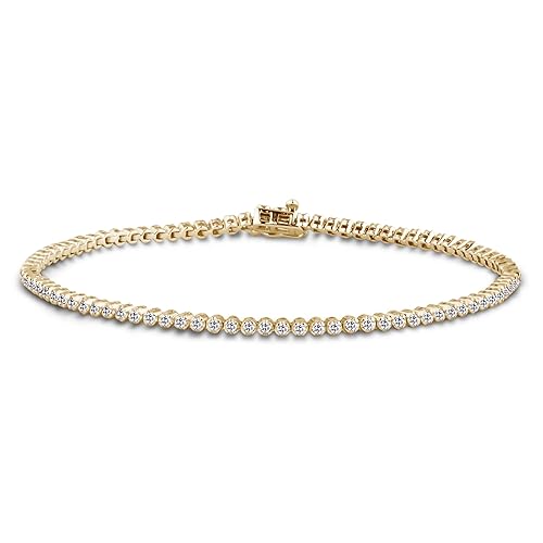 10K Solid Gold Tennis Bracelet, 0.72 carat total weight Canadian Diamond Tennis Bracelet (I1/GH) | POLAR LIGHT DIAMONDS - Yellow Gold with Diamonds