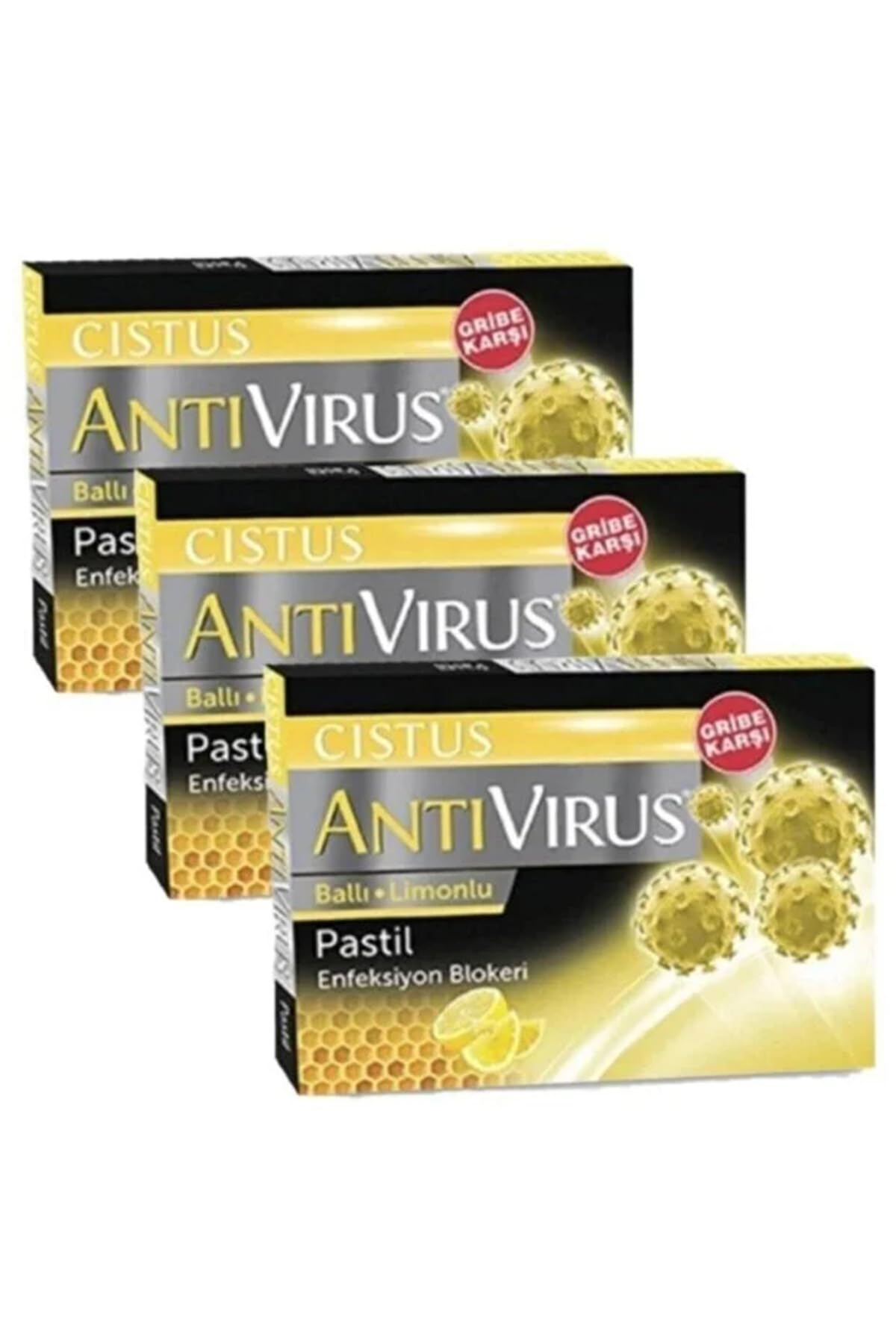 Cistus AntiVirus Pastil, Ballı Limonlu, 10 Adet x 3 Paket