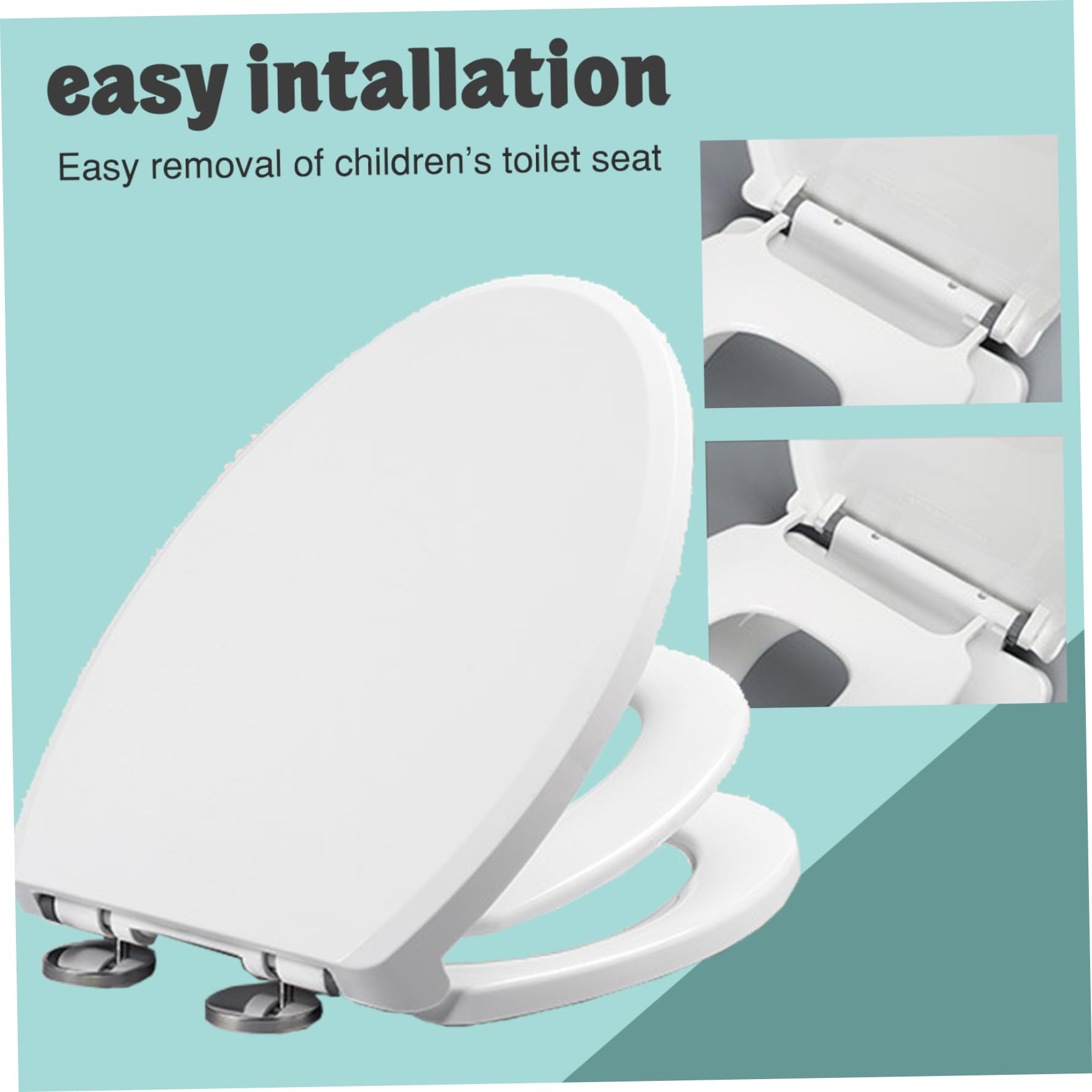 Familien-Toilettensitz, 2-in-1-Toilettensitz mit abnehmbarem integriertem Kinder-V-förmigem Sitz, Absenkautomatik für Kleinkinder und Erwachsene, Kinder