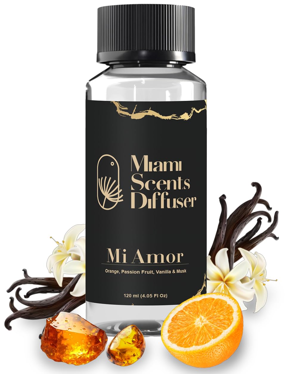 Mi Amor Sweet Essential Oil Refill Luxury Hotel Inspired, Long Lasting Aroma for Home & Office Diffuser, 120ml Fresh Blend of Orange, Passion Fruit,
