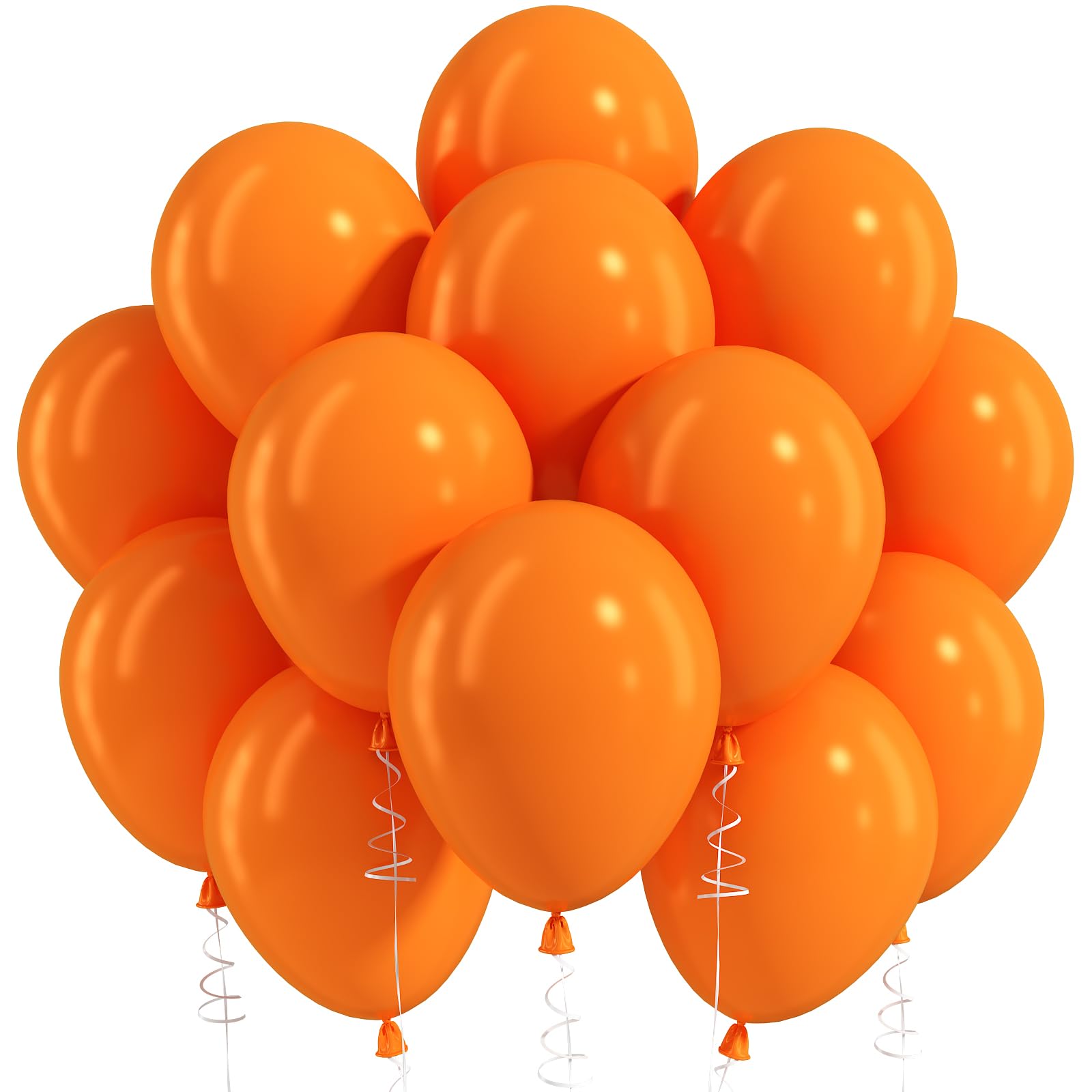 Orange Balloons, 12 Inch Burnt Orange Helium Latex Balloon