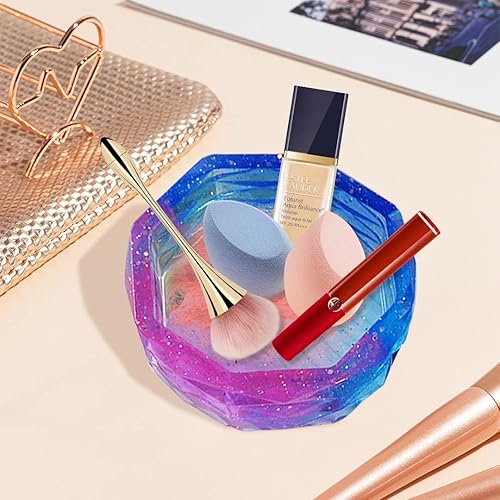 Miniatura 9 de Zayookey Molde de silicona para macetas, jarrón de plantas suculentas, moldes de cactus, moldes de resina epoxi, molde de arcilla de cemento para