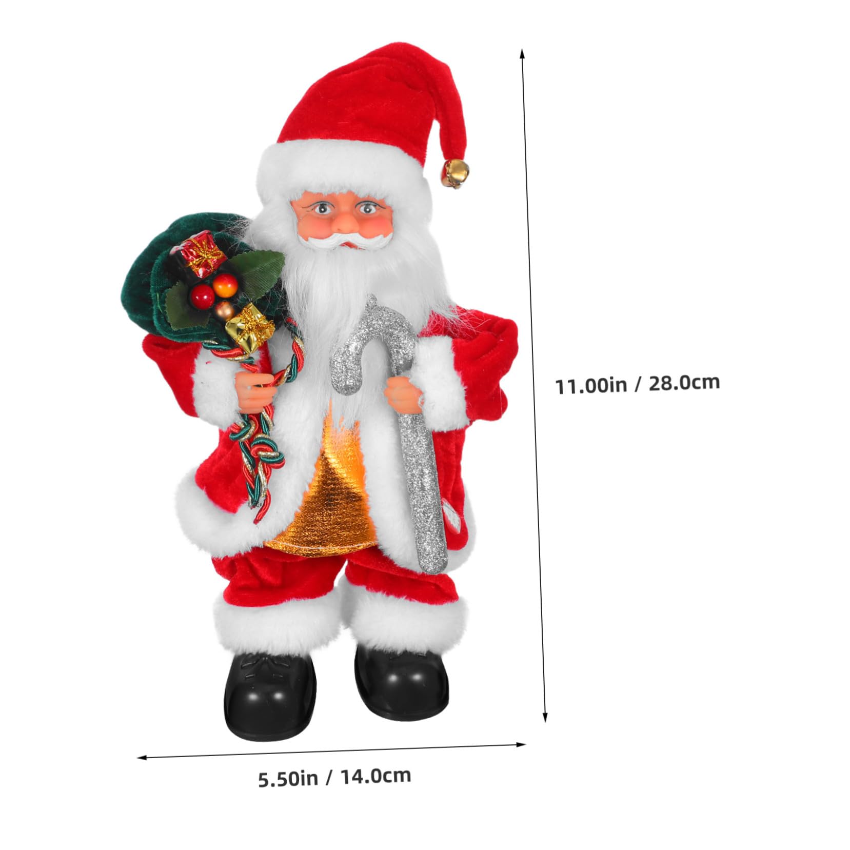 Hemobllo Juguete Eléctrico de Papá Noel Decorativo Juguete para Fiestas Navideñas con Música y Movimiento para Infantiles y Decoraciones Festivas