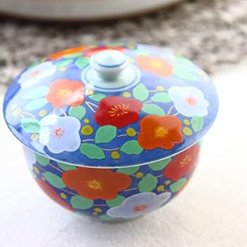 Amazon | cerapockke 有田焼 蓋付き湯呑み 朱華 日本製 美濃焼 日本製