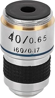 Achromatic Objective Lens, 40X 185 Microscope Objective Detect Structure Brass and Aluminum Alloy Corrosion Resistant for Chemistry Physics