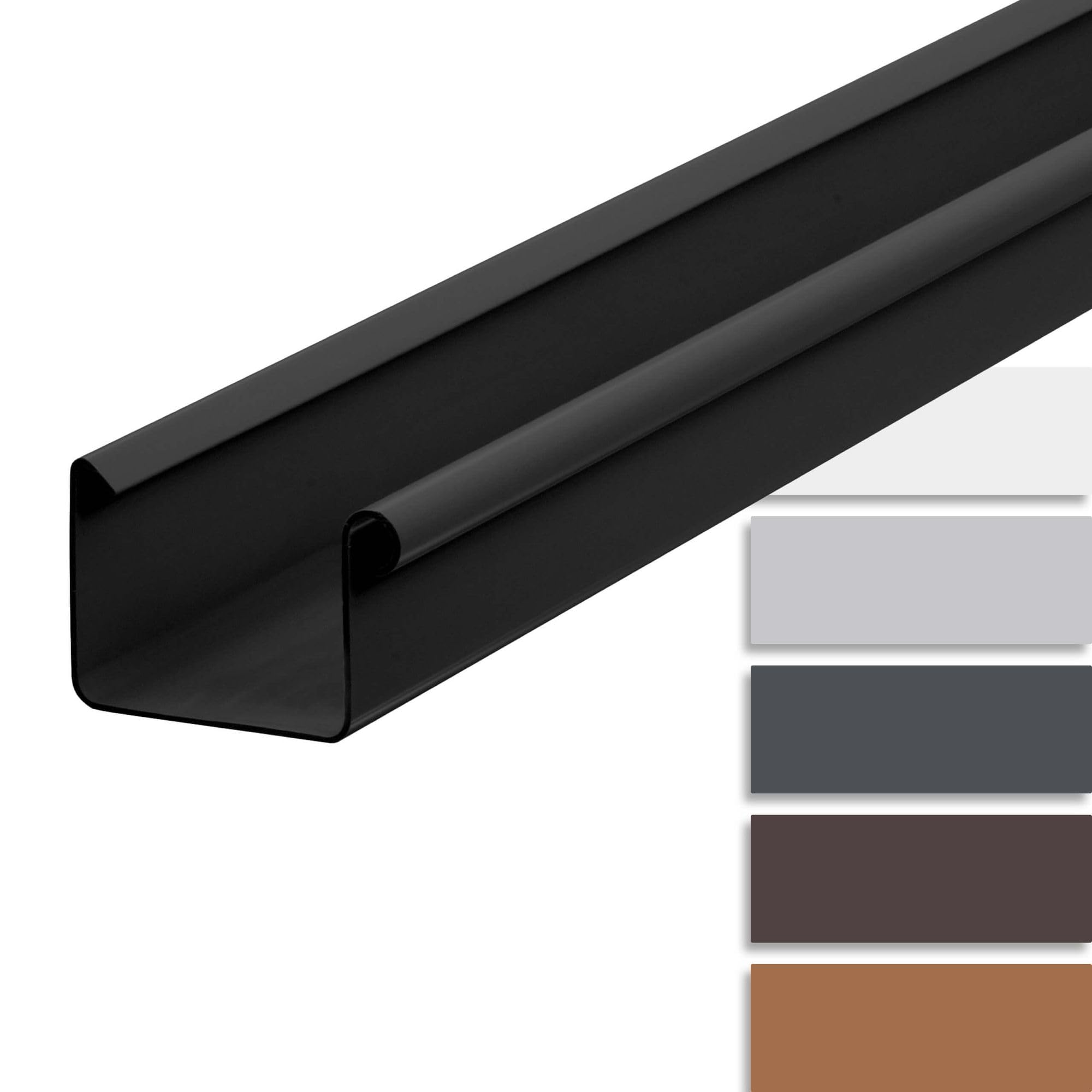 INEFA Gutter Box Gutter Plastic 200 cm NW 68 Anthracite Gutter Accessories, rain Gutter PVC, Easy Installation, Made in Germany