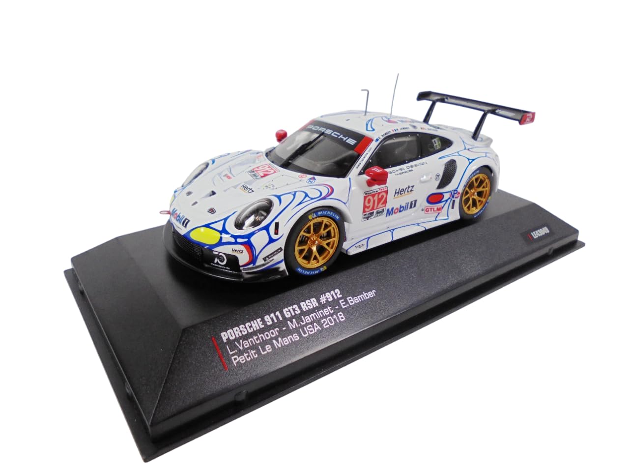 OPO 10 - 1:43 Diecast Model Car Compatible with Porsche 911 (991) RSR #912 2nd GTLM-Klasse Petit Le Mans 2018 Porsche GT Team Ixo 43049