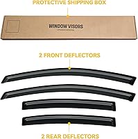 Vista 55 de Visera de ventana para Chevy Silverado 1500/GMC Sierra 1500/Avalanche/Suburban Crew Cab 2007-2013, protectores de lluvia, deflector de ventilación