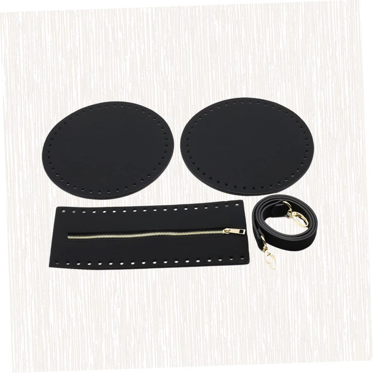 ERINGOGO 1 Pcs Needle Hook Bag Set Bottom for Knitting Bag Supplies Crochet Bags Bottom Sewn Bag Clasp Crochet Closure Crocheting Main Women Shoulder Bag Bag Material Stylish Tote Black