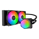 Cooler Master ML240 Illusion CPU Liquid Cooler - Black | Support Intel & AMD CPU Socket AM5, AM4, AM3, LGA1700, 1200, 2066, 1151 | 3rd Gen Dual Chamber Pump | 240mm AIO | ARGB Controller Included gallery image