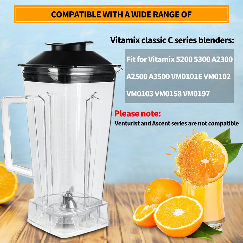 OUDE HOWER 64 OZ Container Blender Pitcher With Blade and Lid Blender