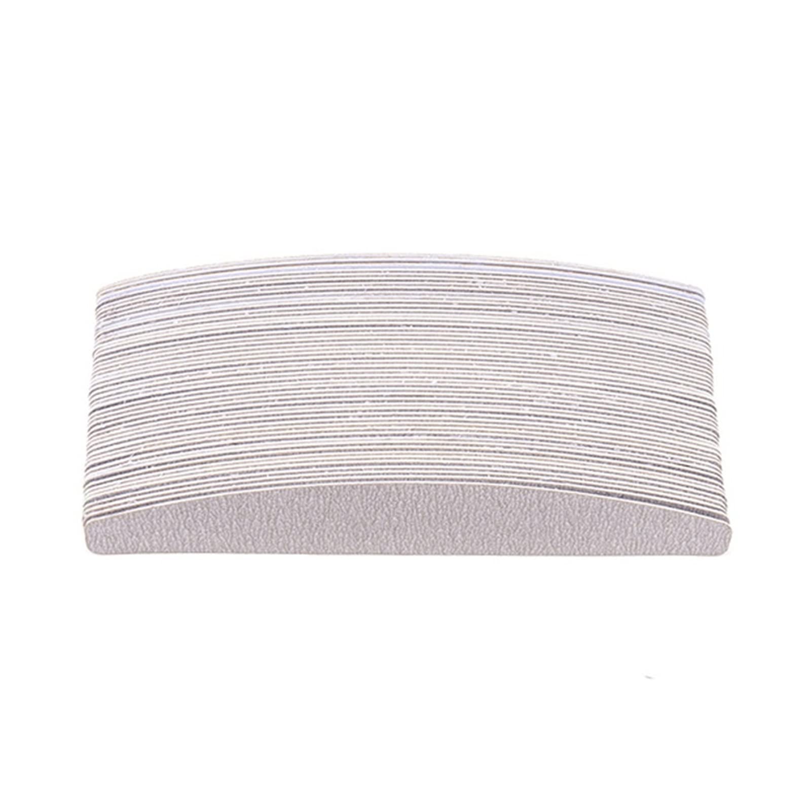 TRUSTTWO 50/100PCS Grigio Lime Professionali for Unghie 100 180 240 Tamponi Rimovibili alla Rinfusa con Manico in Metallo in Acciaio Inox Addensare Carta Vetrata Eva The Clear