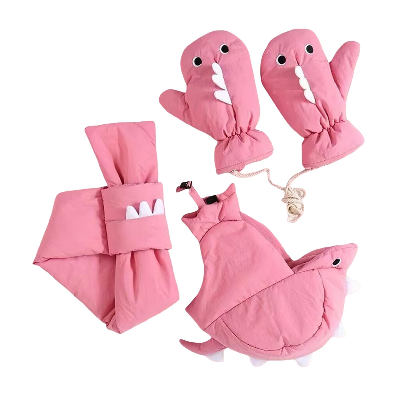 Y Fun Animal Leifeng gorro y manoplas para niños de 3 a 8 años con bufanda a juego cálido invierno invierno invierno gorro cálido