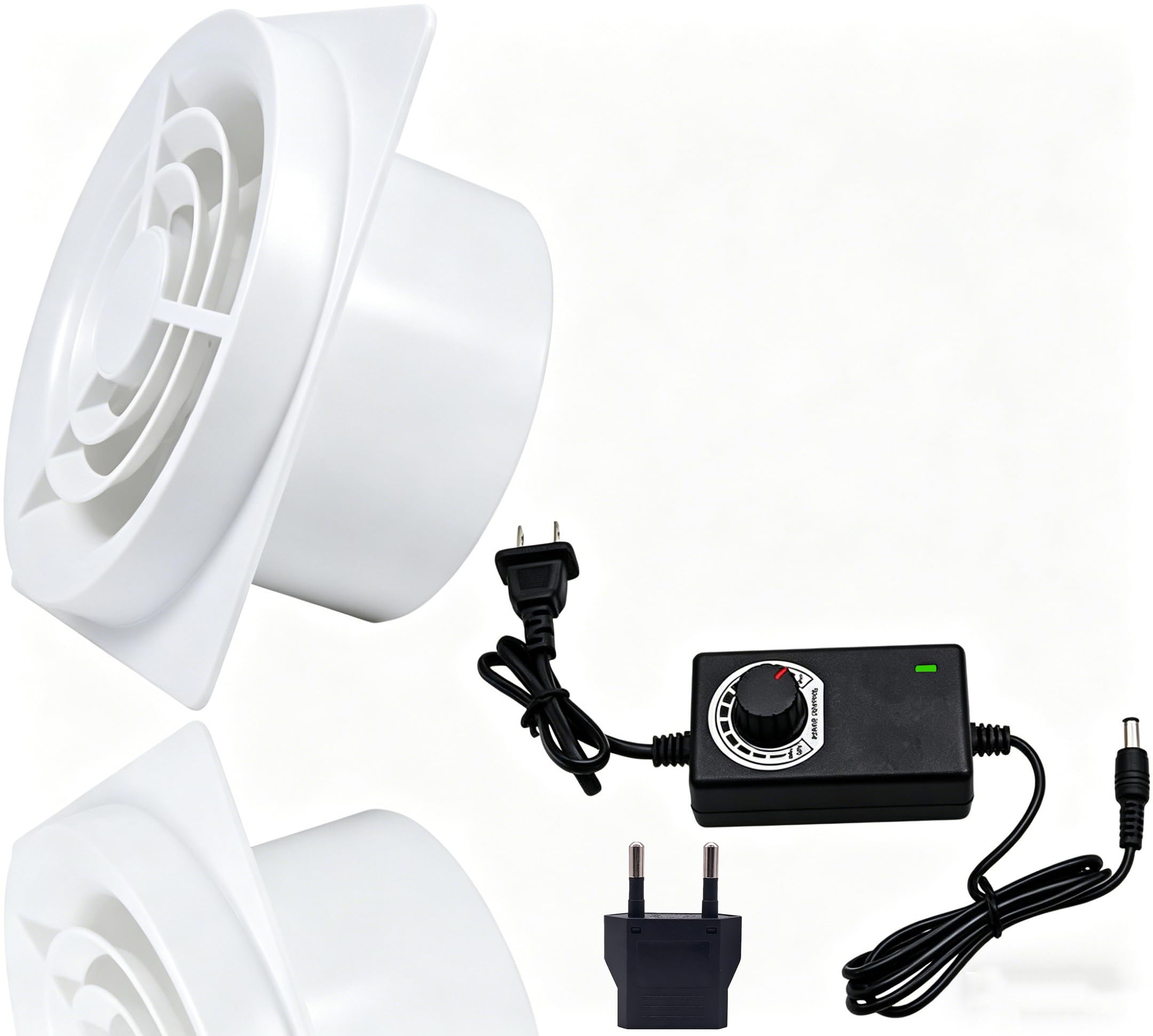 Ventilatore da Bagno con Il governatore 50 mm / 2 Pollici per Bagno e Cucina, Estrattore Aria 2 W, Silenzioso Ventilatore di Scarico, Alta efficienza 25 m3/h, 50mm