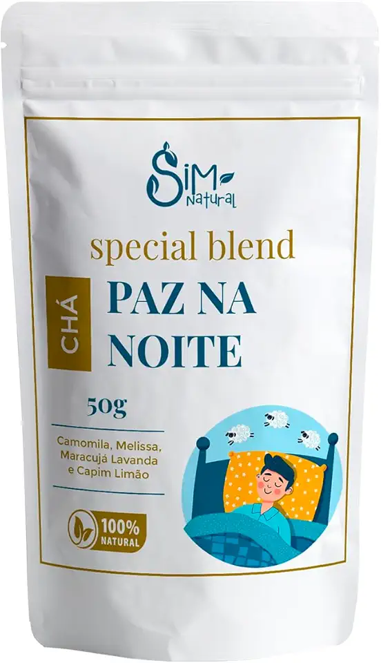 Chá Paz Na Noite Blend Chá Para Dormir Para Insônia e Relaxamento 50g