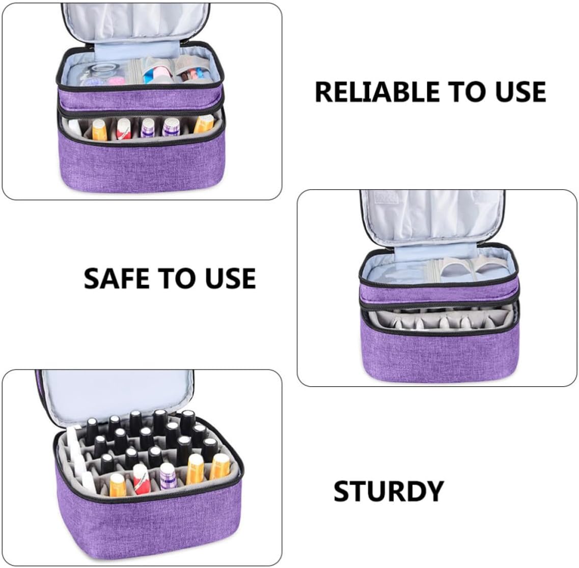 Kisangel Portable Nail Polish Storage Organizer, Double Layer image 4