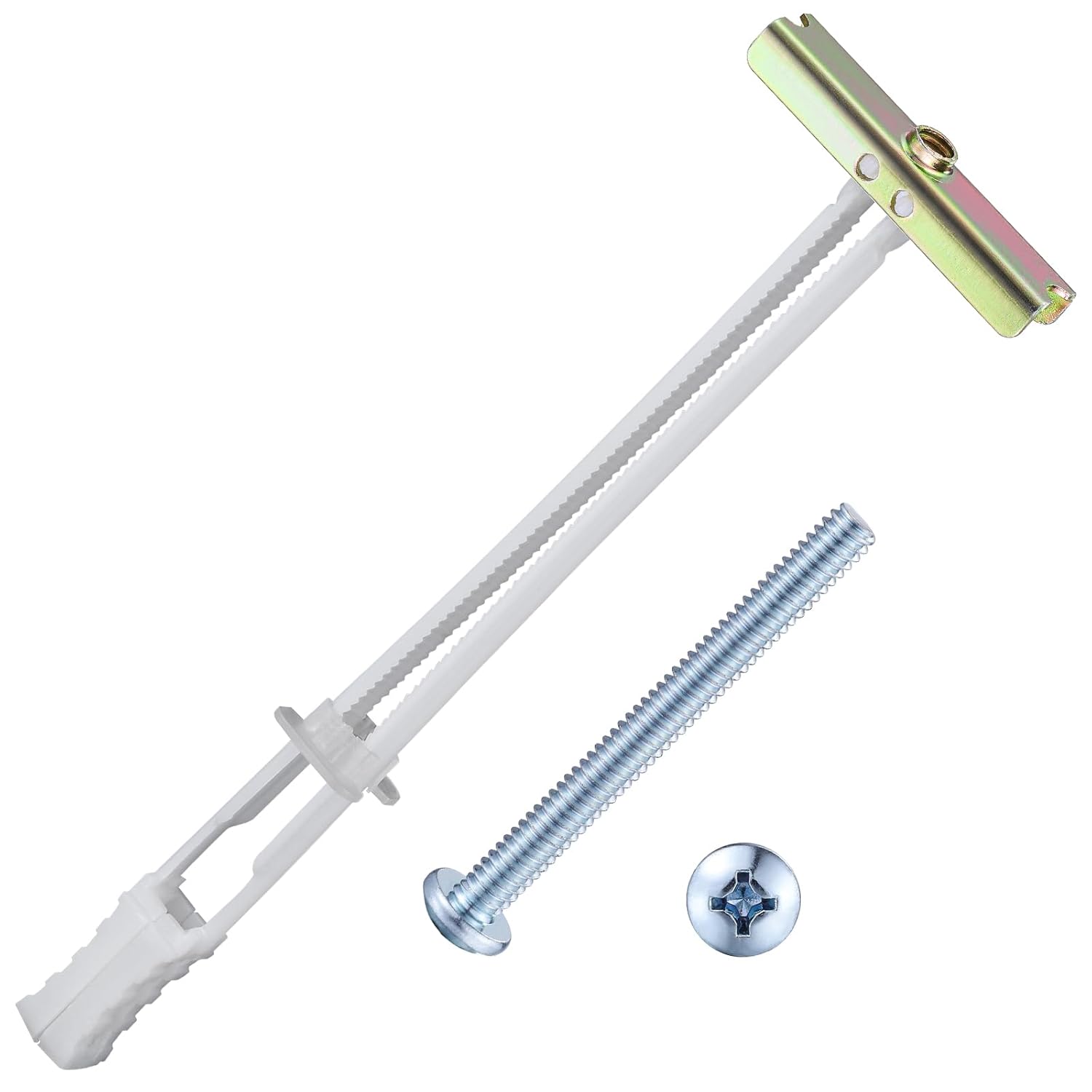 Wensilon 10-Pack Heavy Duty Drywall Anchors 3/16-24 Bolt Anchors for Hollow Walls, Tile & Plaster - Durable Easy Install