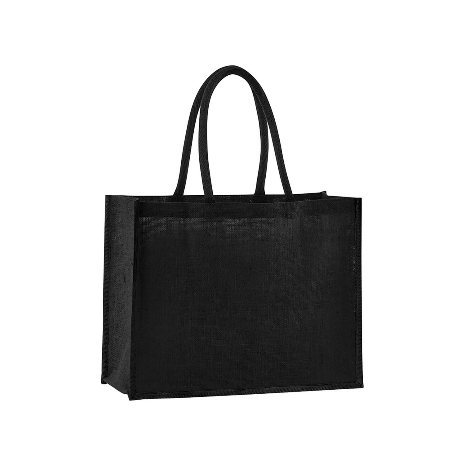 Westford Mill Sac Fourre-tout En Jute Naturel/Noir – Réutilisable – Cabas Pour Courses, Plage, Sport