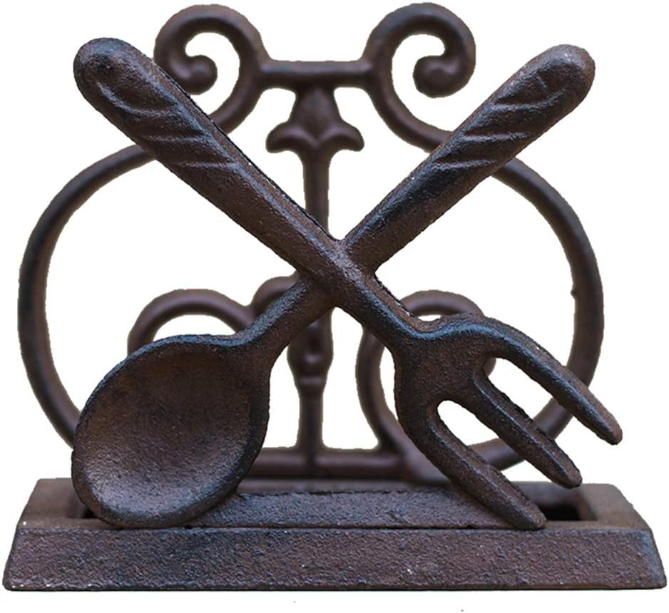 Frее Shірріng Ovеr $50 Trycooling Cast Iron Napkin Holder Paper Towel Stand Tissue Dispenser for Dinner Table Kitchen Counter Top (Tableware)