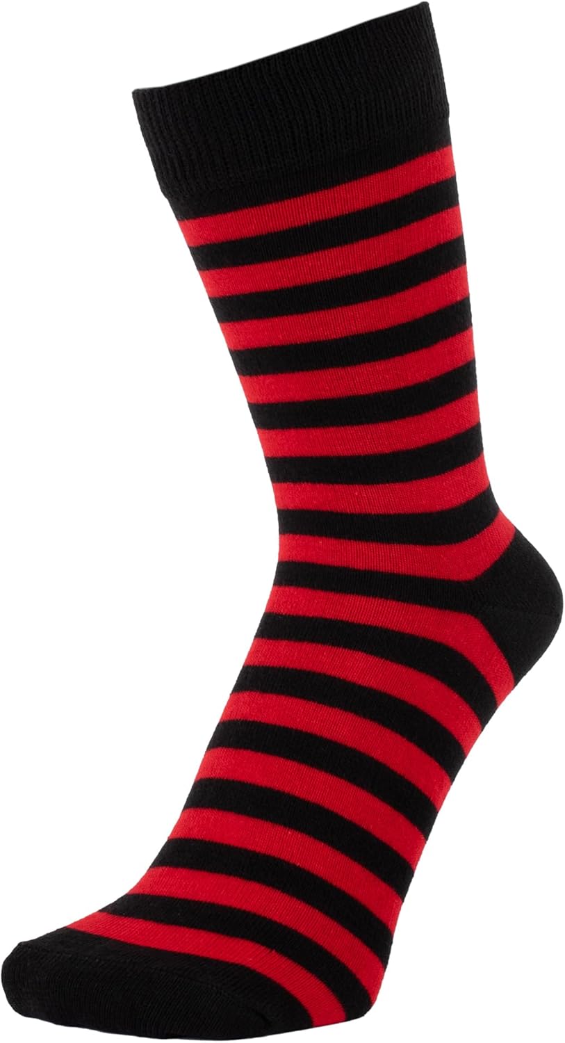 ZAKIRA Finest Combed Cotton Striped Dress Socks for Men, Women - 5 Pack - Image 2