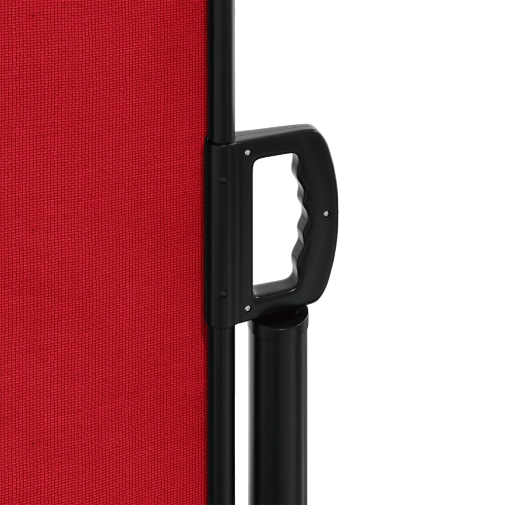 Tenda laterale estensibile, colore rosso, 200 x 1000 cm, resistente ai raggi UV, impermeabile, per balcone, terrazza, protezione da sguardi indiscreti, mobili da giardino, protezione dal