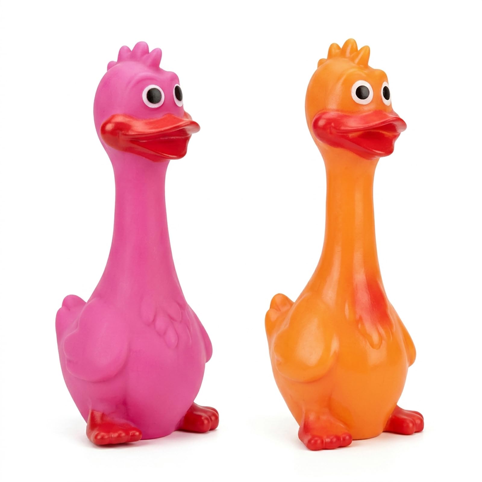 JBLJDWD 2Pcs Rubber Dog Items, Squeaky Duck Chew Items for Puppies, Interactive Pet Items for Indoor and Outdoor Play