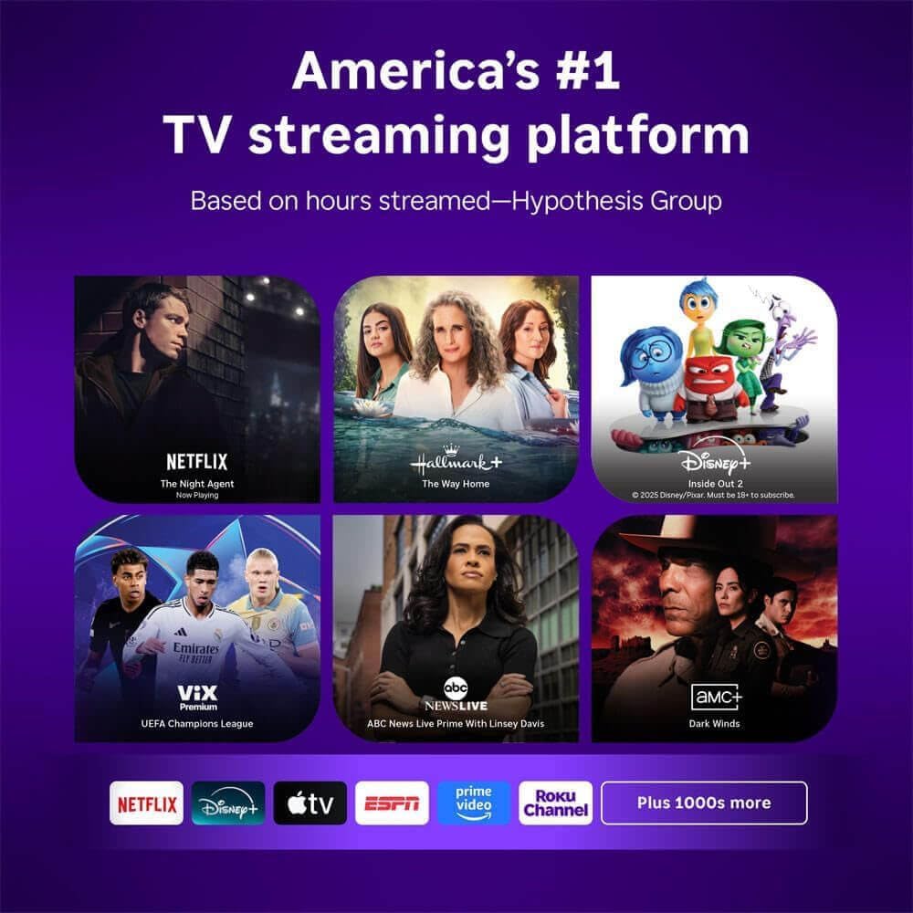Roku 40BAKIT2 40 inch Class Full HD 1080p LED Smart TV Renewed WiFi Voice Remote OS Netflix Disney Plus Hulu YouTube H