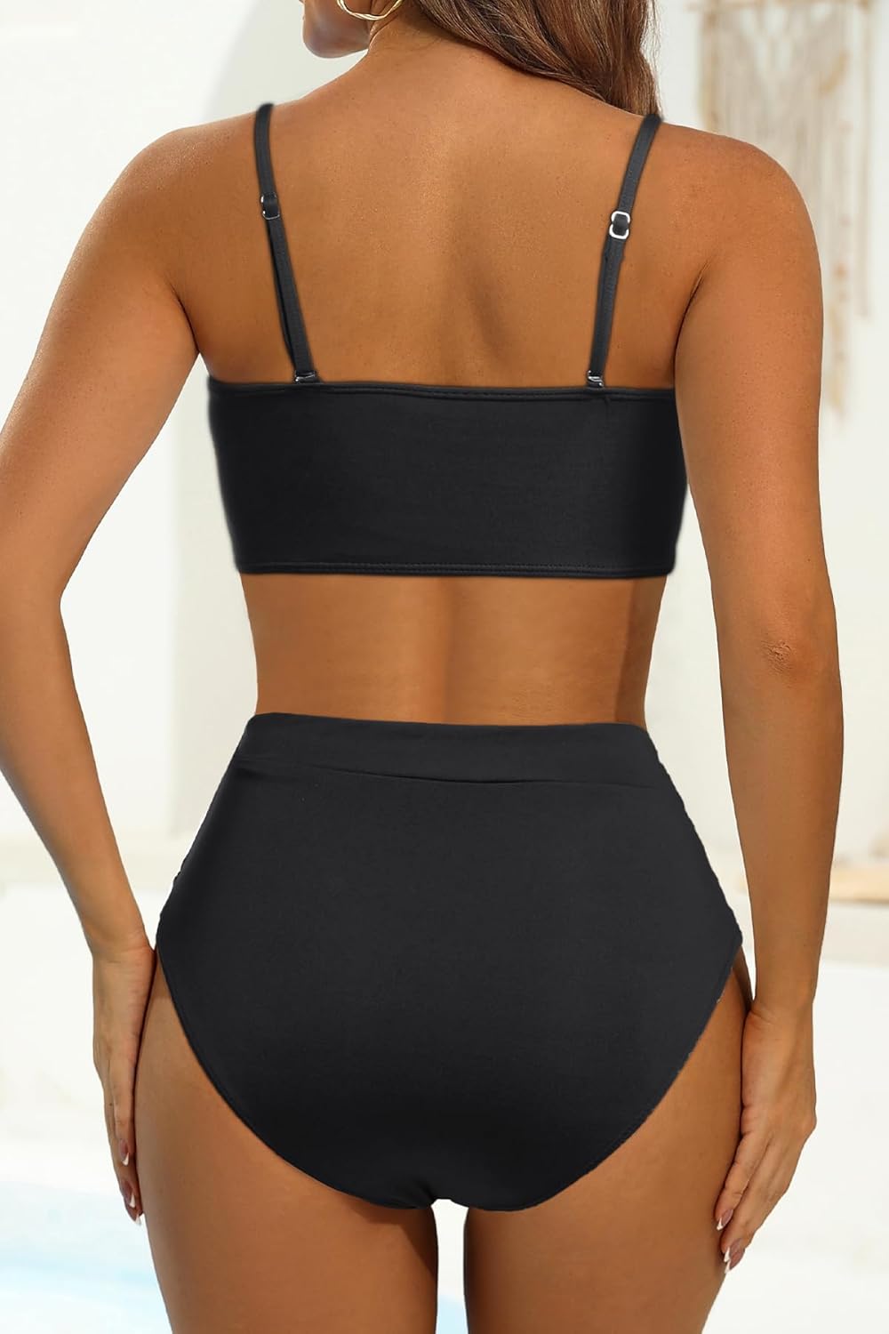 Tempt Me Women Bandeau Bikini Set Strapless Two Piece Sexy Swimsuit High Waisted High Cut Bathing Suits Cheeky Swimwear - Image 3