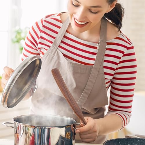 Miniatura 6 de Cabilock - Juego de 2 espátulas para masa madre, espátula de madera para masa agria, antiadherente, mango largo, utensilios de cocina de madera para