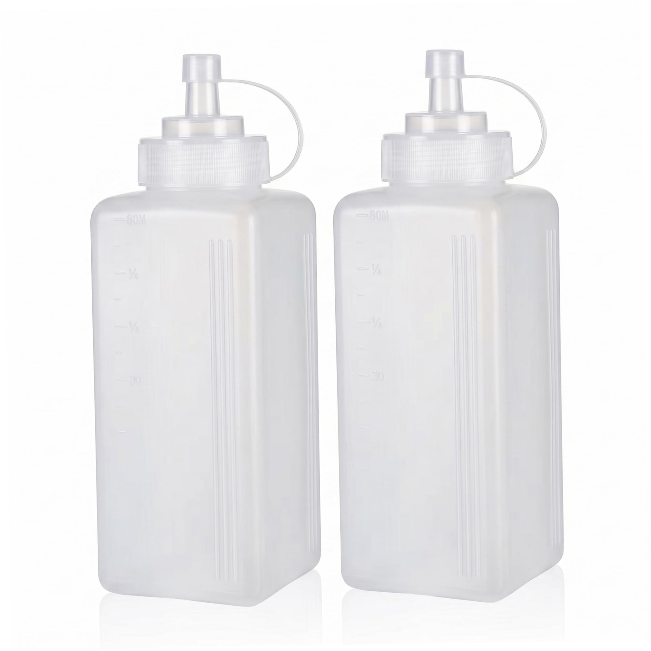 Dispensadores de exprimibles de plástico espesado antigoteo para dosificar salsas y aceite