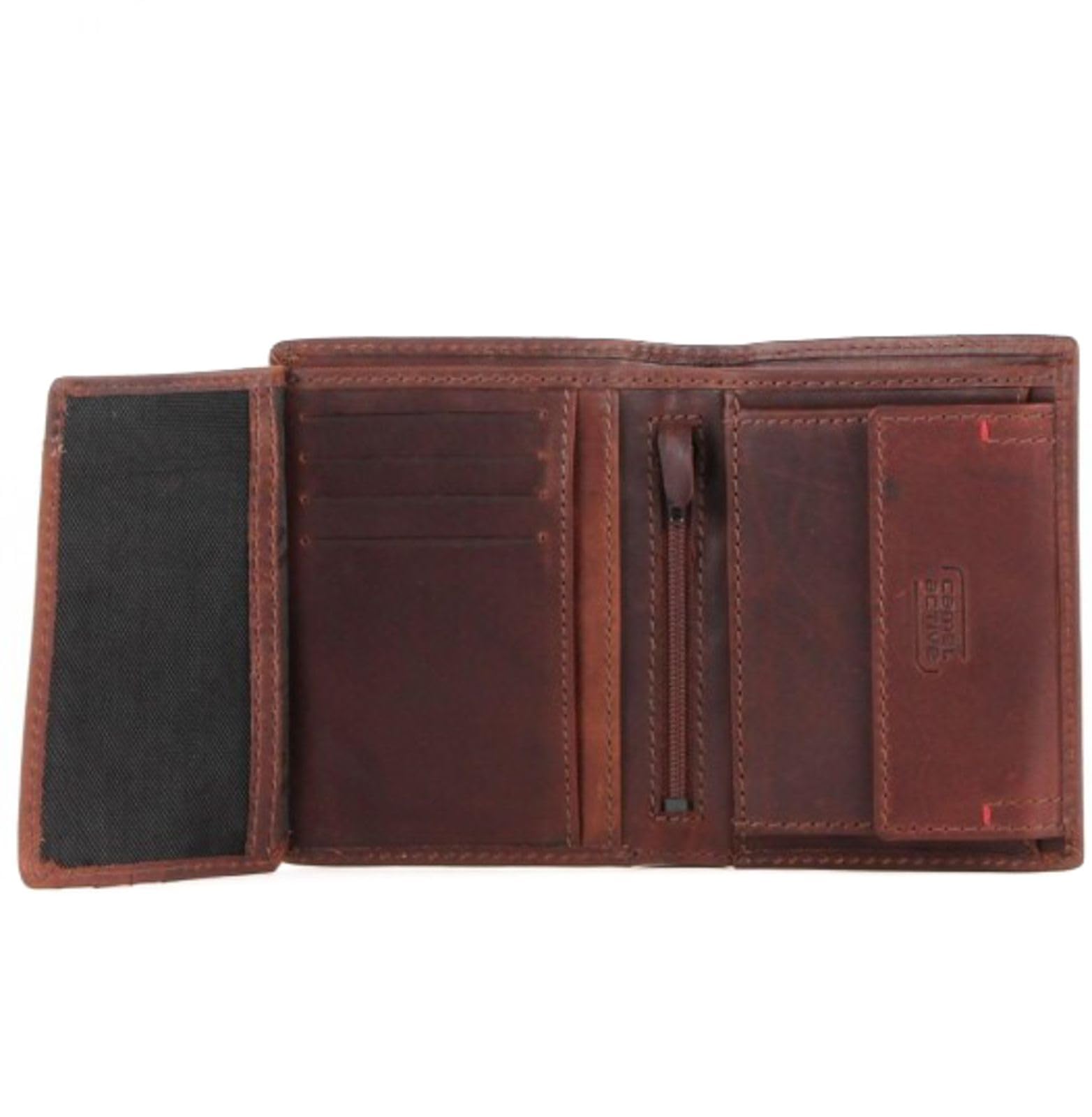 camel active Torby Salamanca portfel męski w formacie portretowym skóra, Dunkelbraun, 9,5 x 2 x 12, Etui na monety