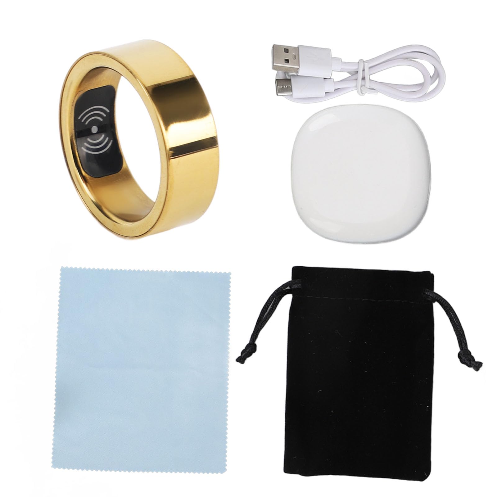 Septpenta Smart Ring Health Tracker, Indossabile Fitness Sonno Frequenza Cardiaca Rilevatore di Ossigeno nel Sangue Anello Intelligente, Anello alla Moda Ricaricabile Impermeabile(20)
