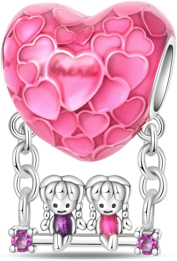 KUNSIR Charms Beads fits Pandora Charm bracelets for Woman 925 Sterling Silver Dangle Pendant Bead Jewelry Beads Gifts Happy Birthday Charms for Women Bracelet&Necklace